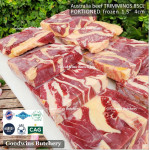 Australia BEEF TRIMMINGS 85CL daging sapi tetelan frozen GBP bulk carton pack +/- 28kg 50x33x18cm (price/kg)
